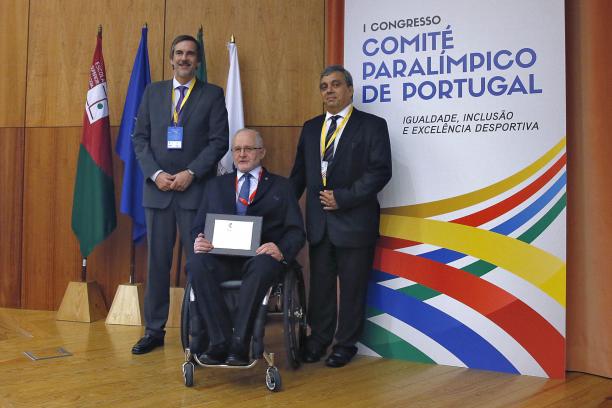 Sir Philip Craven has attended a Congress by the Portuguese Paralympic Committee on Equality Inclusion and Excellence in Sport ©Portugal NPC