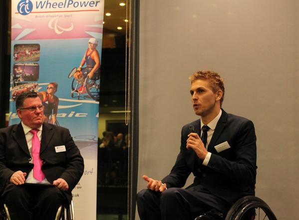 Steve Brown addresses WheelPower's top supporters and donors to thank them for the impact they have made to the lives of disabled people ©Twitter