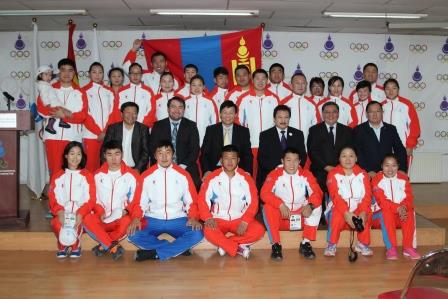 The Mongolian delegation pose ahead of the Asian Beach Games in Phuket ©Mongolia NOC
