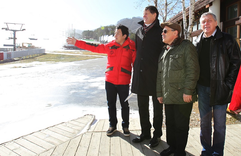 The Russian Olympic Committee left Pyeongchang impresssed after visits to the venue construction sites ©Pyeongchang 2018