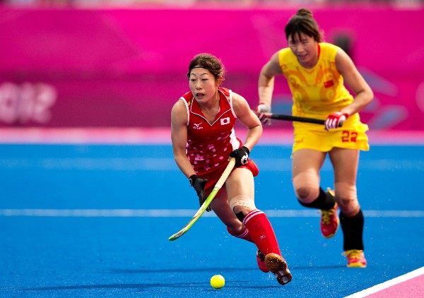 The distinctive blue Poligras playing surface was synonymous with the London 2012 Olympic and Paralympic Games ©FIH