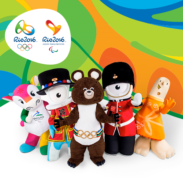 The mascots from Moscow 1980, Athens 2004, Beijing 2008 and London 2012 will be flying to Rio de Janeiro ©Rio 2016