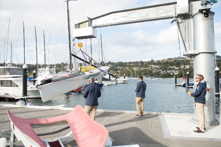 The new deck includes a crane which will help wheelchair athletes to access their boats ©Australian Sailing & Yachting Australia
