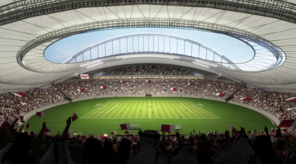 The new plans for the Khalifa International Stadium will see the removal of the athletics track for the 2022 FIFA World Cup and an increase of capacity to 40,000 seats ©Qatar 2022