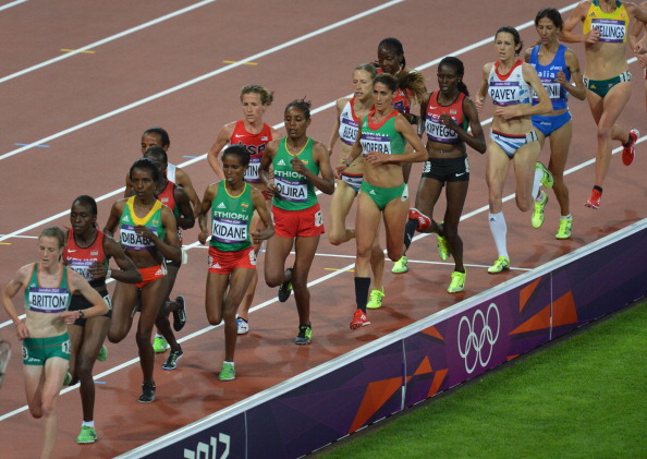 The women's 10,000m final, won by Tirunesh Dibaba of Ethiopia in the evening at London 2012, will be the first morning final in the Stadium at Rio 2016 ©AFP/Getty Images