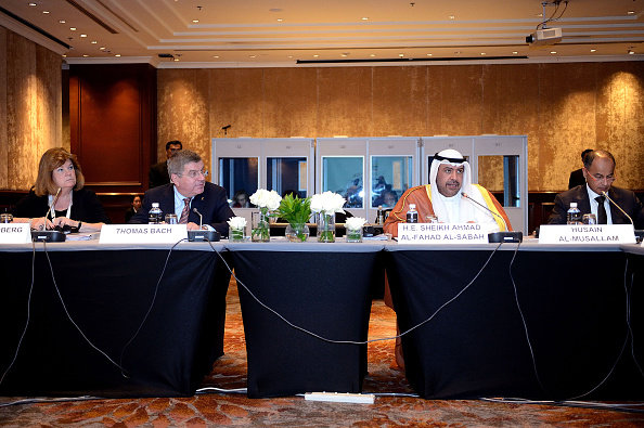 IOC President Thomas Bach spoke alongside Sheikh Ahmad to open the ANOC Executive Council meeting in Bangkok ©Getty Images