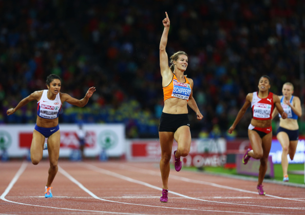 Dafne Schippers of The Netherlands is one of three contenders for the IAAF Women's World Athlete of the Year award having put heptathlon on the back burner this season to become surprise winner of the European 100 and 200m titles in Zurich ©Getty Images  