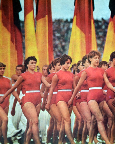 East German athletes on parade in Berlin in 1965 ©Universal Images/Getty Images