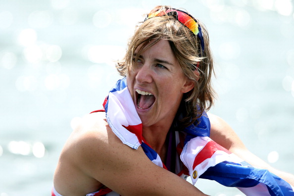 Katherine Grainger celebrates gold at the London 2012 Games ©Getty Images
