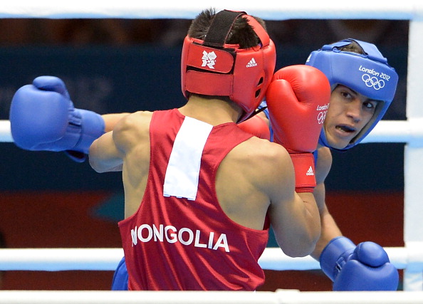 Boxer Tugstsogt Nyambayar won one of five Mongolian medals at London 2012 ©AFP/Getty Images
