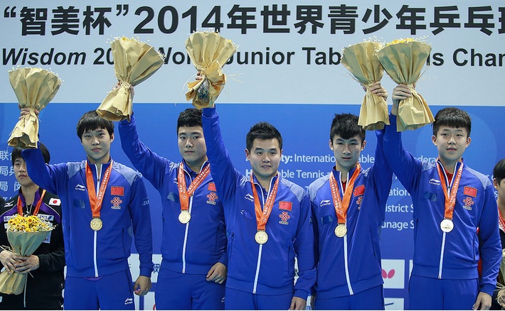 China's boys won their ninth world junior table tennis team title in a row ©Rémy Gros/ITTF