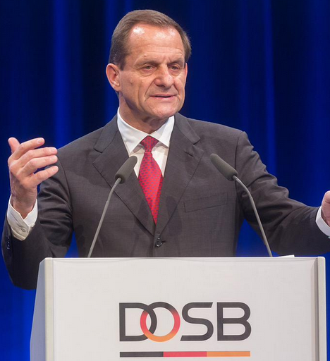 Alfons Hörmann has been officially re-elected President of the DOSB at its General Assembly in Dresden ©DOSB