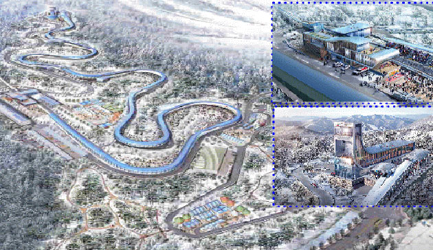 Designs for the proposed Pyeongchang 2018 sliding sports venue were unveiled in March ©Gangwon Province
