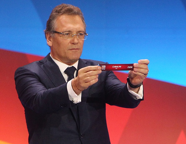 FIFA secretary general Jerome Valcke helped to conduct the draw ©Getty Images