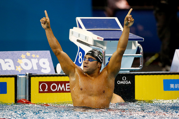 Felipe França Silva claimed the 100m breaststroke gold medal with a Championships record of 56.29 ©Getty Images