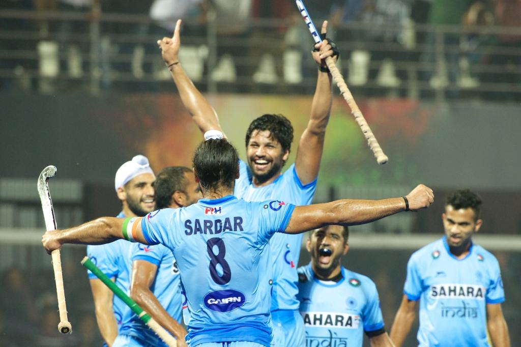 Hosts India secured their first win of the competition with a close 3-2 victory over The Netherlands ©FIH