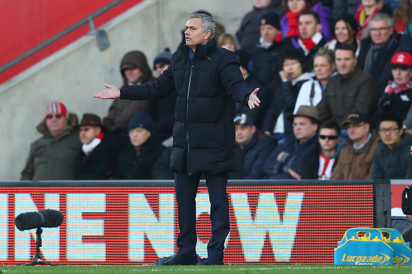 José Mourinho was furious after a decision went against his Chelsea team ©Getty Images
