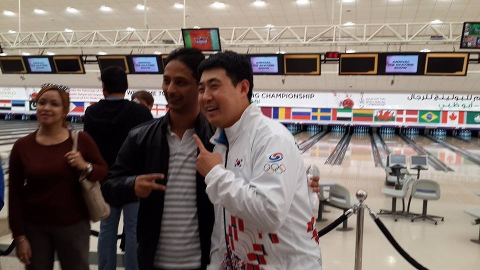 Kang Hee Won celebrates his masters success with his supporters ©ITG