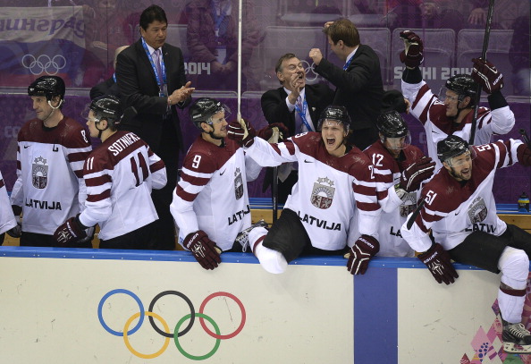 Latvia's national ice hockey team won Team of the Year after finishing eighth at the Sochi 2014 Winter Olympics ©Getty Images