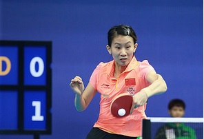 Liu Gaoyang and her Chinese team mates successfully defended their team title at the World Junior Table Tennis Championships ©Rémy Gros/ITTF