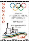 A special stamp has been released to coincide with the 127th IOC Session in Monaco ©Monaco Olympic Committee