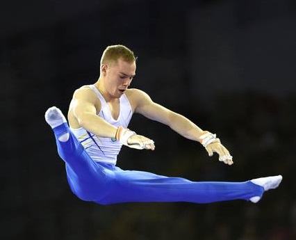 Oleg Verniaiev has retained his Glasgow World Cup Gymnastics all-around title with an outstanding performance ©British Gymnastics/Facebook