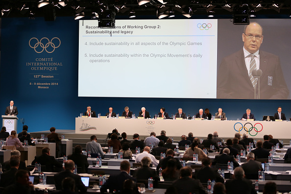 Prince Albert II of Monaco speaks during the IOC Session ©Getty Images