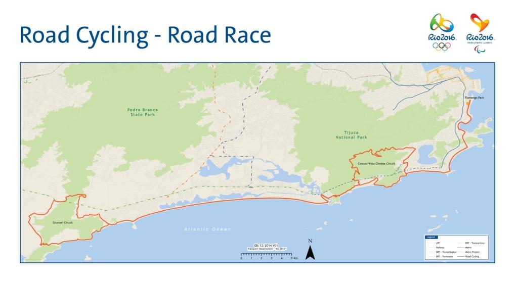 Road Cycling Road Race course confirmed for Rio 2016 ©UCI