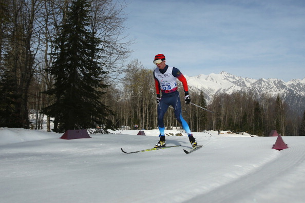 Russia's Stanislav Chokhlaev triumphed in the men's visually impaired race ©Getty Images