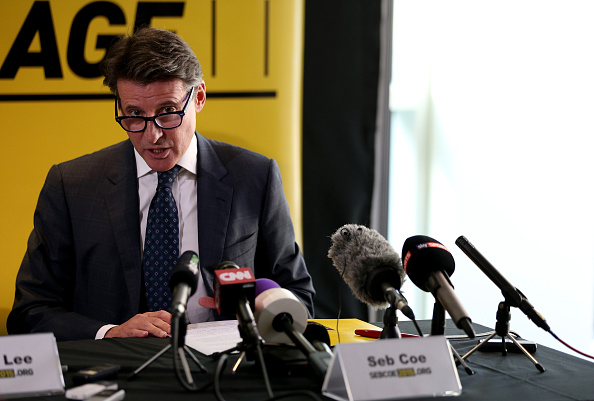 Sebastian Coe put forward his manifesto for his IAAF Presidential campaign at the British Olympic Association headquarters in London ©Getty Images