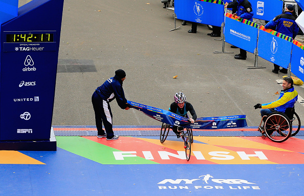 Tatyana McFadden won her second consecutive marathon Grand Slams with wins in Boston, London, Chicago and New York ©Getty Images