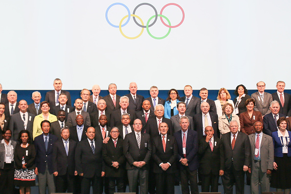 The IOC pose following the Session today ©Getty Images