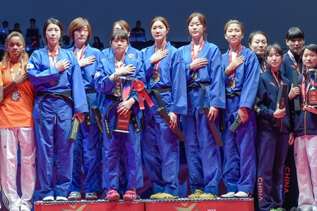 The South Korean women's team won all five of their matches at the WTF World Cup Taekwondo Team Championships ©WTF 