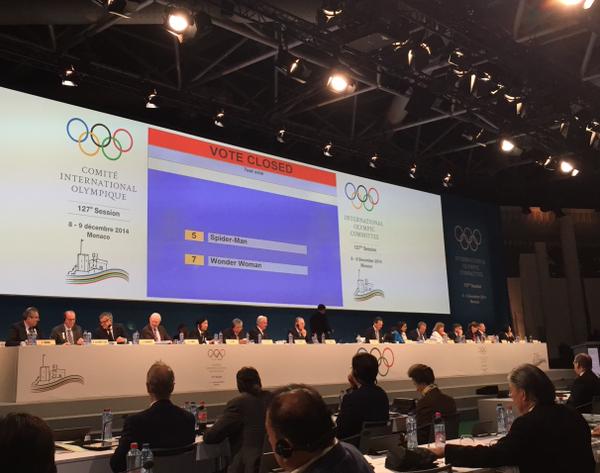 The test vote during the IOC Session ©Twitter