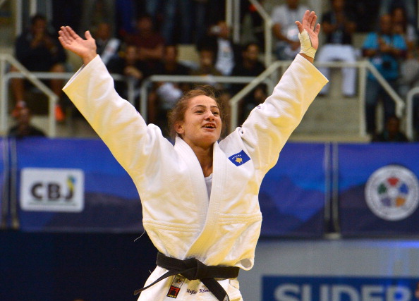 World judo champion Majlinda Kelmendi competed for Albania at London 2012 but should now compete for Kosovo in Rio ©AFP/Getty Images