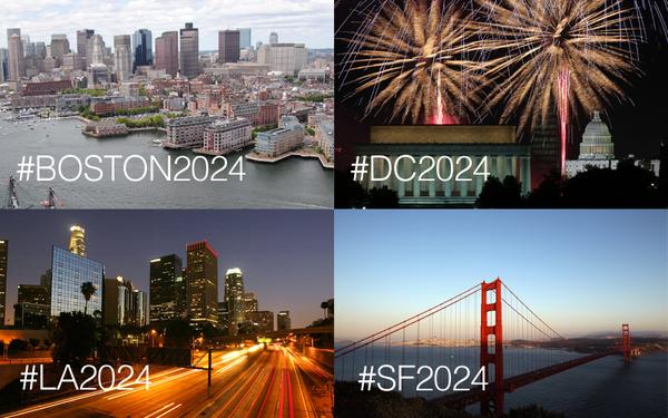 Four cities remain in contention to be chosen as the United States candidate for its bid to host the 2024 Olympics and Paralympics ©USOC