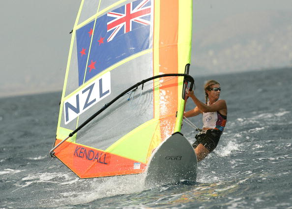 Barbara Kendall, New Zealand's 1992 Olympic windsurfing champion, in action at the 2004 Athens Games. She is now one of Aguerre's Vice Presidents within the ISA ©Getty Images