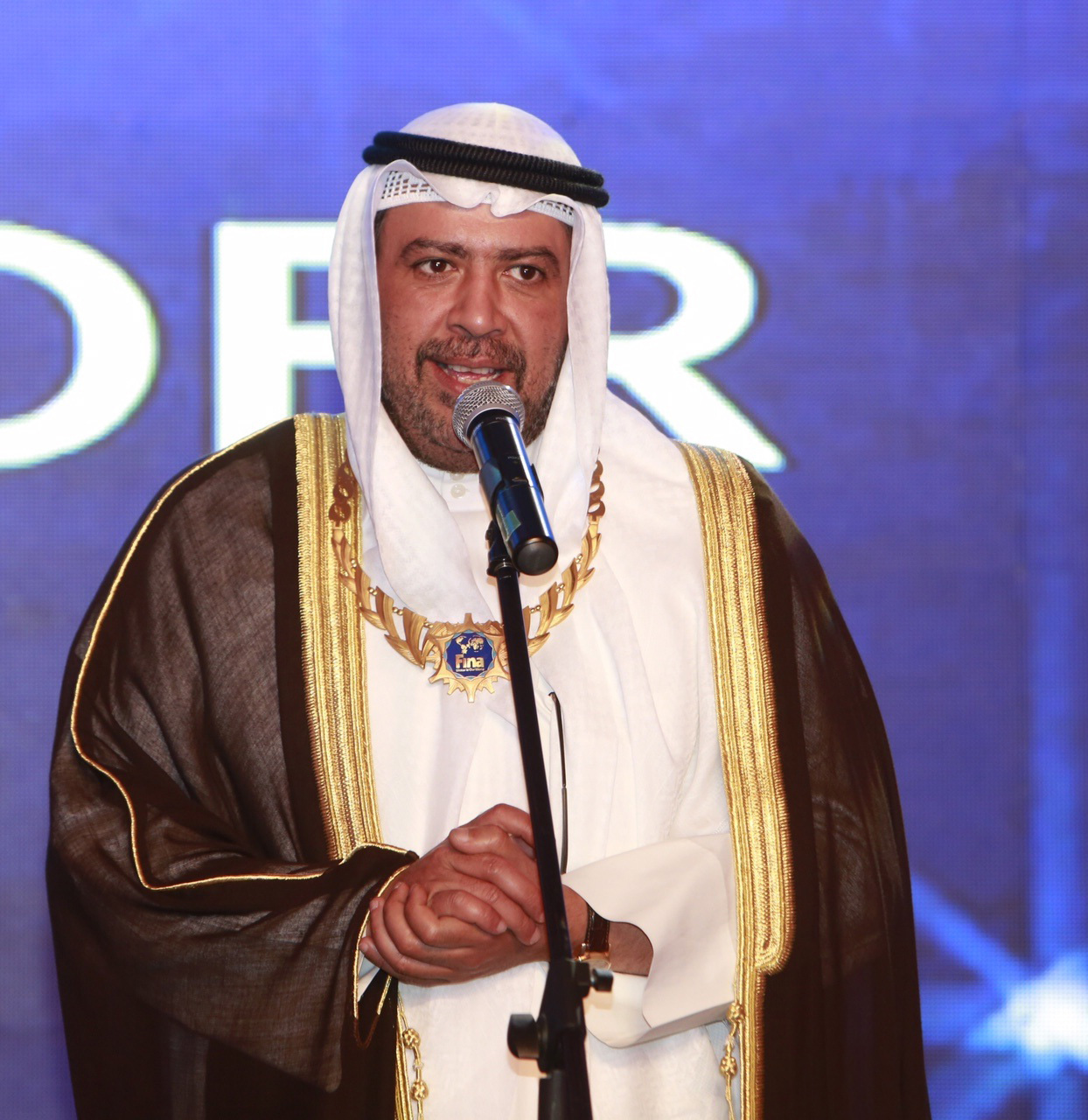 President of the Association of National Olympic Committees ANOC Sheikh Ahmad Fahad Al-Sabah has received a special award from FINA ©FINA