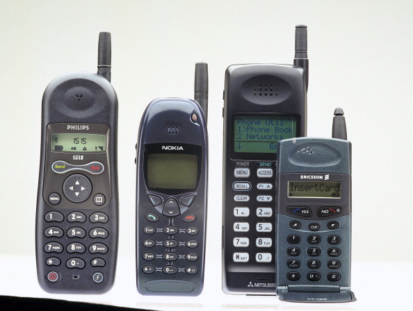 Ancient mobile phones such as a Digital Archaeologist might covet. Some date back to 1998!! ©Getty Images