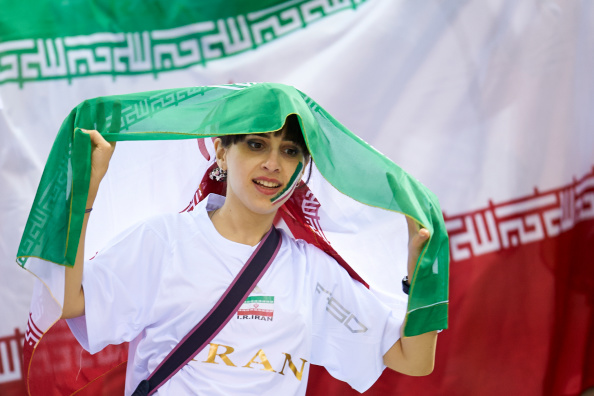 A female Iranian supporters watches her team enjoy unprecedented success at the 2014 World Volleyball Championships in Poland ©Getty Images
