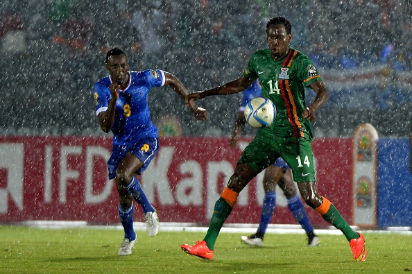 A tropical storm hit the Cape Verde and Zambia match in Ebebiyín, which ultimately saw both teams exiting the African Nations Cup ©Getty Images