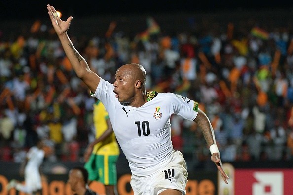 Andre Ayew scored a late winner to ensure Ghana's progression to the Africa Cup of Nations quarter-final stages ©Getty Images