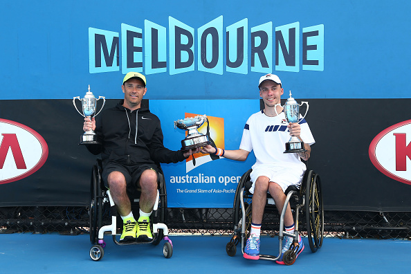 Andy Lapthorne and David Wagner have won the Australian Open wheelchair tennis quad doubles title ©Getty Images