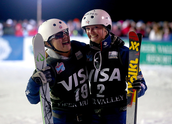 Ashley Caldwell and Kiley McKinnon claimed a US one-two in the women's aerials final ©Getty Images