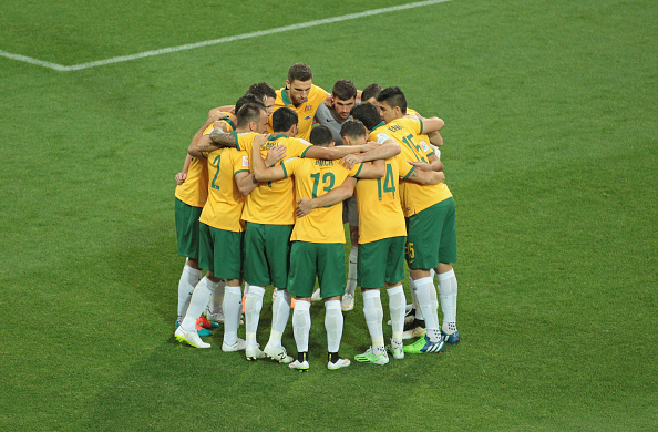 Australia gather before kick-off in their Asian Cup opener against Kuwait ©Getty Images