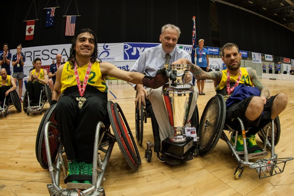 Australia's success at the 2014 International Wheelchair Rugby Federation World Championship has been recognised by the AIS ©IWRF/Brian Mouridsen