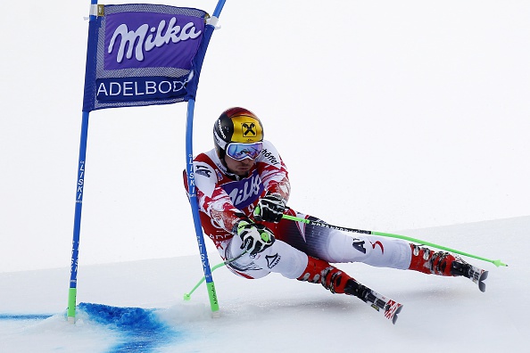 Austria's Marcel Hirscher claimed his third successive giant slalom victory at the International Ski Federation Alpine Skiing World Cup event in Adelboden, Switzerland ©Getty Images