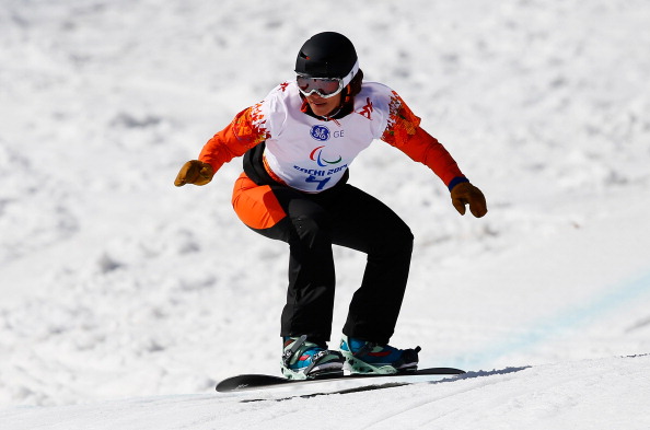 Bibian Mentel-Spee is one of four riders to maintain her 100 per cent record in the the head-to-head format of the IPC Alpine Skiing Para-Snowboarding World Cup ©Getty Images