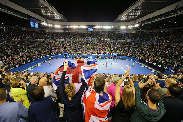 British fans cheer on Andy Murray in his Australian Open semi-final win over Tomas Berdych ©Getty Images
