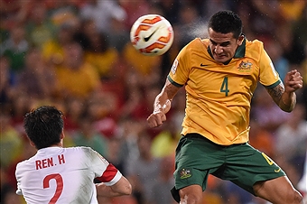 Cahill's second was a trademark header as he sealed the Socceroos progress to the semi-finals ©Getty Images